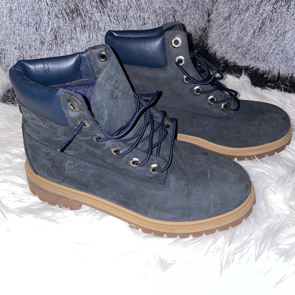 Timberland Navy Premium 6-Inch Waterproof Boots